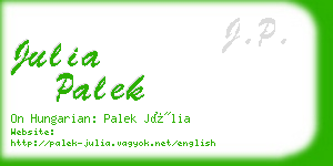 julia palek business card